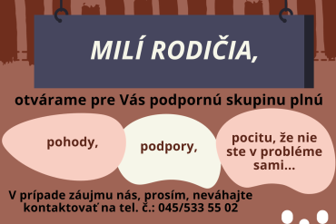 Podporná rodičovská skupina – ZVOLEN