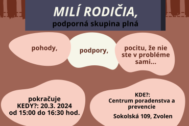 Podporná skupina pre rodičov: Zvolen