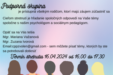Podporná skupina pre rodičov: Krupina