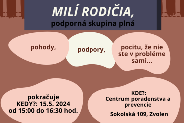 Podporná skupina pre rodičov: Zvolen
