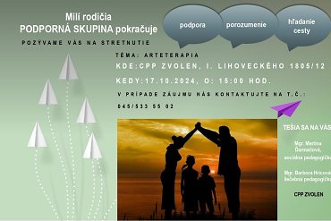 PODPORNÁ SKUPINA pre rodičov vo Zvolene