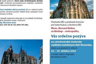 CPP Zvolen v programe na celoslovenskom stretnutí riaditeľov katolíckych škôl Slovenska