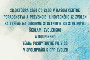 Odborné stretnutie so strednými školami – Zvolen a Krupina