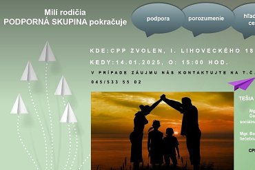 PODPORNÁ SKUPINA pre rodičov vo Zvolene