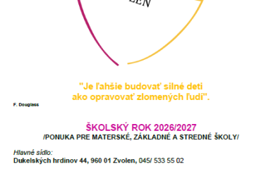 Ponuka odbornej činnosti - školský rok 2026/2027