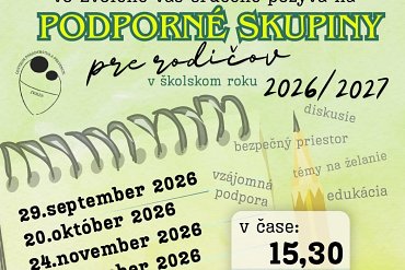 PODPORNÁ SKUPINA pre rodičov vo Zvolene